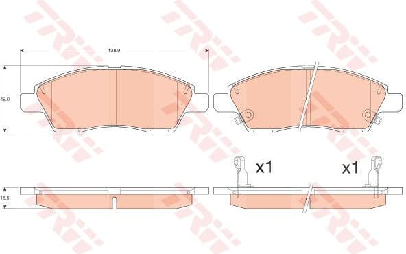 Brake Pad Set, disc brake GDB3613