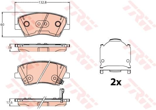 Brake Pad Set, disc brake GDB2203