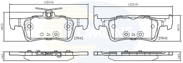 Brake Pad Set, disc brake CBP02369