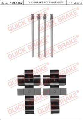 Accessory Kit, disc brake pad 109-1852