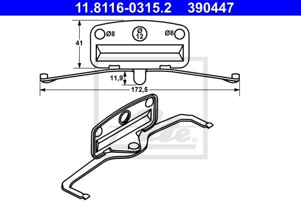 Spring, brake caliper 11.8116-0315.2