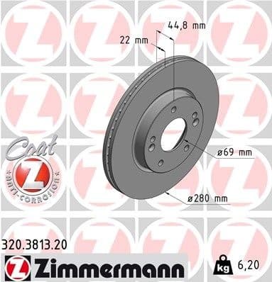 Brake Disc COAT Z 320.3813.20