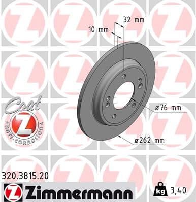 Brake Disc COAT Z 320.3815.20
