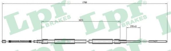 Cable Pull, parking brake C0306B
