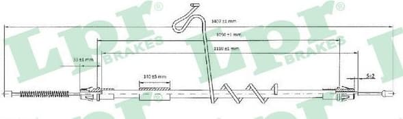 Cable Pull, parking brake C0293B