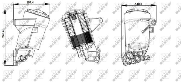 Housing, oil filter 31292