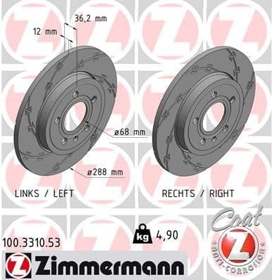 Brake Disc BLACK Z 100.3310.53