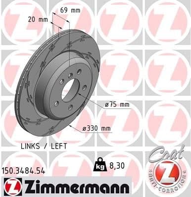 Brake Disc BLACK Z 150.3484.54