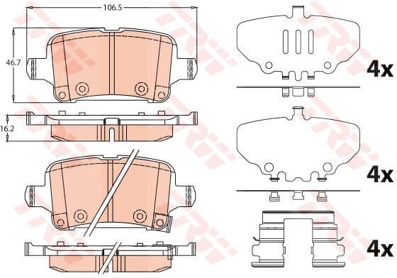 Brake Pad Set, disc brake GDB2184