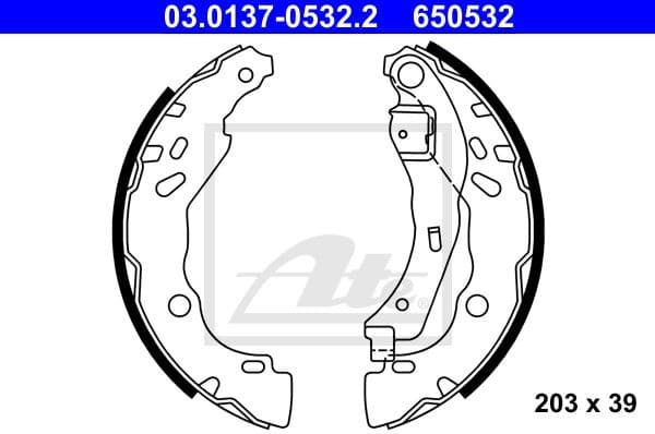 Brake Shoe Set 03.0137-0532.2